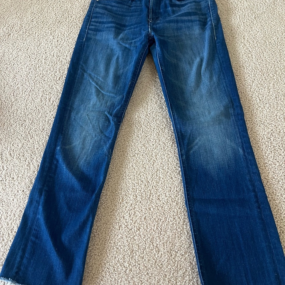 MOTHER Mid Rise Dazzler Crop Fray
